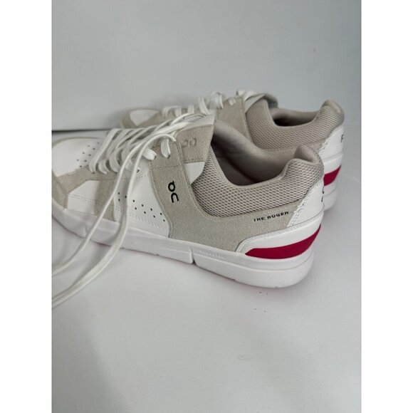 On Cloud The Roger Clubhouse Sneaker in Sand Cerise Womens Size 10 EU 42 NEW - Picture 5 of 6